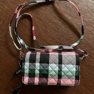 Vera Bradley Ribbons Plaid All in One Crossbody